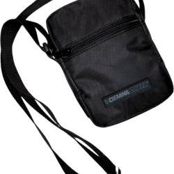 CIEMNA STREFA SASZETKA/TOREBKA MINI // CZARNO/SZARY NAPIS