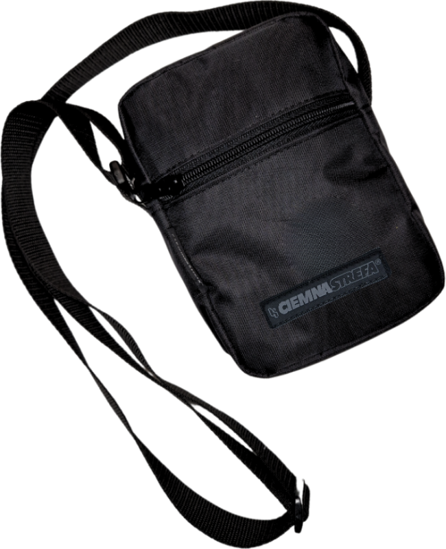 CIEMNA STREFA SASZETKA/TOREBKA MINI // CZARNO/SZARY NAPIS