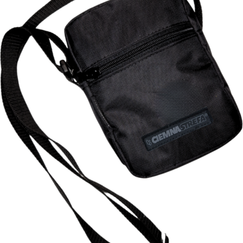 CIEMNA STREFA SASZETKA/TOREBKA MINI // CZARNO/SZARY NAPIS