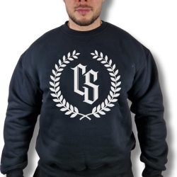 BLUZA KLASYK OVERSIZE CZARNA/ BIAŁY LAUR