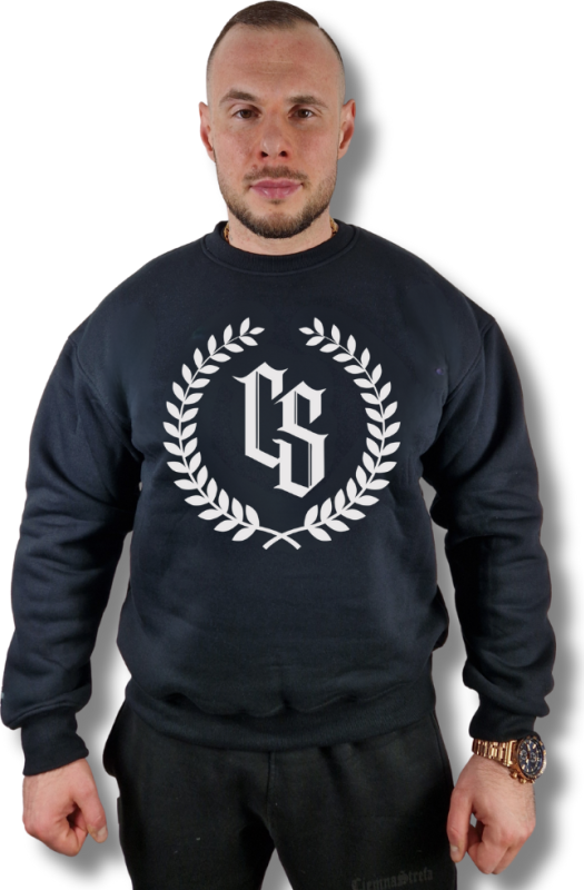 BLUZA KLASYK OVERSIZE CZARNA/ BIAŁY LAUR