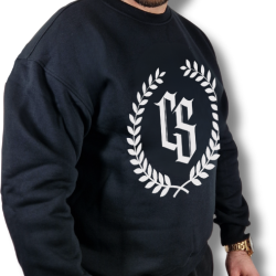 BLUZA KLASYK OVERSIZE CZARNA/ BIAŁY LAUR