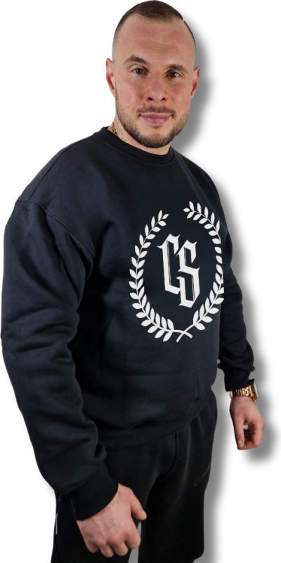 BLUZA KLASYK OVERSIZE CZARNA/ BIAŁY LAUR