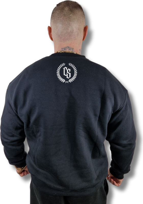 BLUZA KLASYK OVERSIZE CZARNA/ BIAŁY LAUR