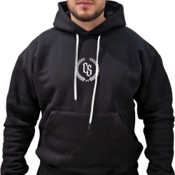 BLUZA KANGUR OVERSIZE CZARNY/BIAŁY LAUR