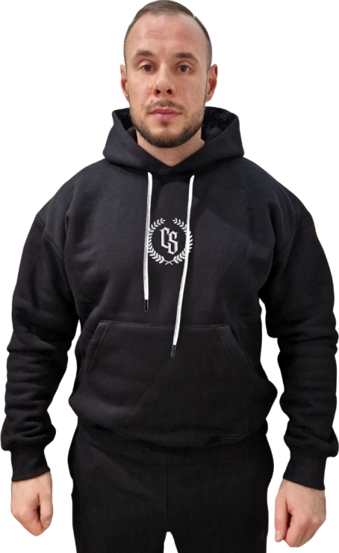 BLUZA KANGUR OVERSIZE CZARNY/BIAŁY LAUR