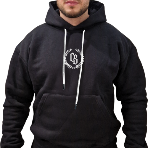 BLUZA KANGUR OVERSIZE CZARNY/BIAŁY LAUR