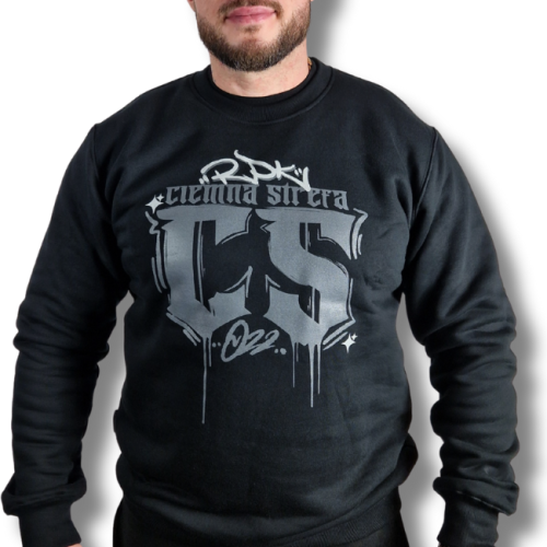 BLUZA KLASYK CIEMNA STREFA / GOTYK GRAFFITI SZARY