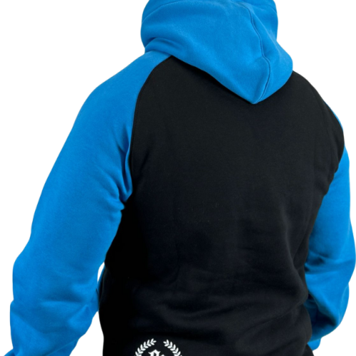 BLUZA KANGUR REGLAN CS LAUR CZARNY/ NIEBIESKI