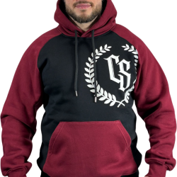 BLUZA KANGUR REGLAN CS LAUR CZARNY/ BORDO