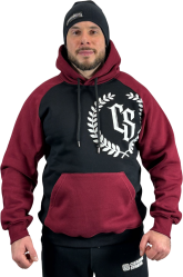 BLUZA KANGUR REGLAN CS LAUR CZARNY/ BORDO
