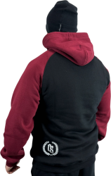 BLUZA KANGUR REGLAN CS LAUR CZARNY/ BORDO