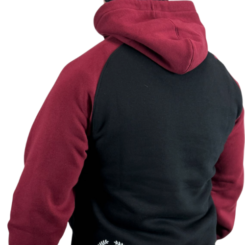 BLUZA KANGUR REGLAN CS LAUR CZARNY/ BORDO
