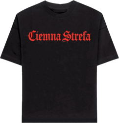 T-SHIRT CIEMNA STREFA CZARNY / CZERWONY GOTYK