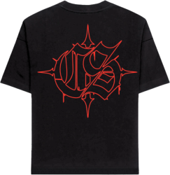 T-SHIRT CIEMNA STREFA CZARNY / CZERWONY GOTYK