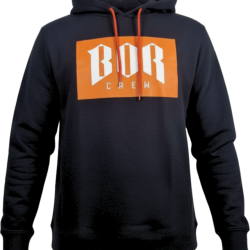 BLUZA Z KAPTUREM BOR CZARNO/ POMARAŃCZOWA