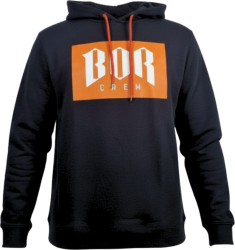BLUZA Z KAPTUREM BOR CZARNO/ POMARAŃCZOWA