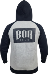 BLUZA ROZPINANA BOR SZARO/CZARNA