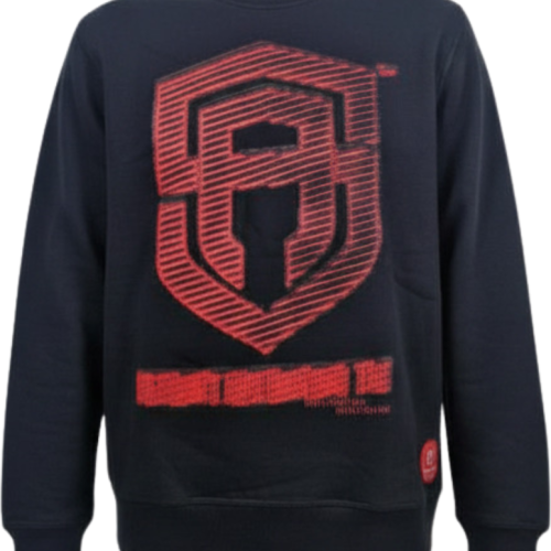 BLUZA KLASYK STREET AUTONOMY CZARNO/ CZERWONA NEON