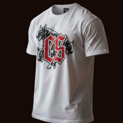 T-SHIRT CIEMNA STREFA BIAŁY / BULTERROR