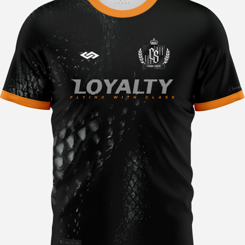 FOOTBALL JERSEY BLACK/ORANGE