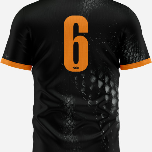 FOOTBALL JERSEY BLACK/ORANGE