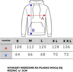 BLUZA KANGUR OVERSIZE GOTYK KOMPAS CZARNY/CZERWONY