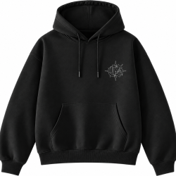 BLUZA KANGUR OVERSIZE GOTYK KOMPAS CZARNY/BIAŁY